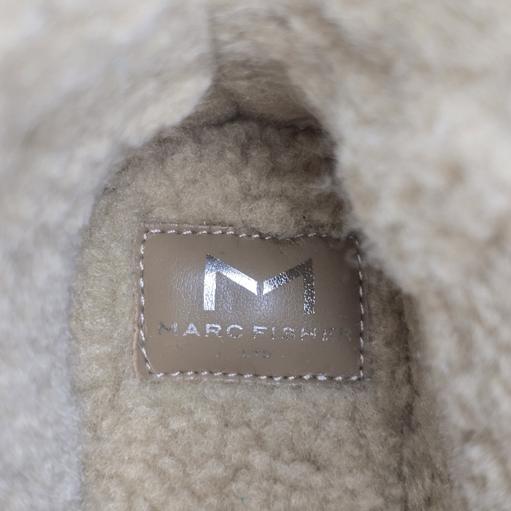NWOT Marc Fisher LTD VINA Leather/Faux Fur Booties, Brown/Tan Women's 7.5M - Picture 8 of 14